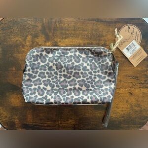 Catchfly Essential pouch with wristlet Leopard, Floral, Boho, Makeup, Bag